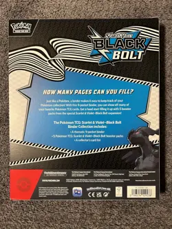 Pokemon TCG: Black Bolt Binder Collection (Lot of 5) 25 PACKS - Image 3