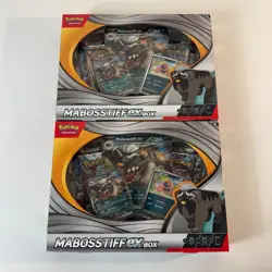 Pokemon TCG Mabosstiff ex Box (Set Of 2) 4x Booster Packs Each 2 Promo Cards NEW - Image 1