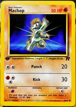 Pokemon TCG Team Rocket Machop 1st Edition 59/82 - Image 1