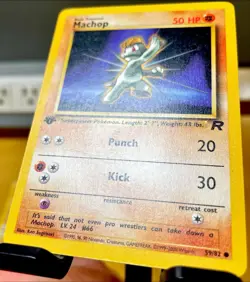 Pokemon TCG Team Rocket Machop 1st Edition 59/82 - Image 2