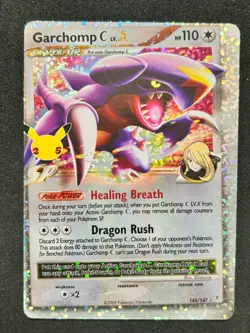 [Twisted Miscut] Garchomp C LV. X 145/147 25th Anniversary Celebrations Pokemon - Image 1