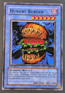 Yugioh TCG - 1x Hungry Burger - MRL-068 - LP 1st Vintage Magic Ruler Common 2003 - Image 1