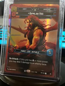 Quinlan Vos Silver Pack Galactic Championship Star Wars Unlimited Card - Image 1