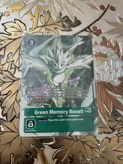 Digimon Card Game Green Memory Boost! Alternate Art P-038 SR Promo - Image 1