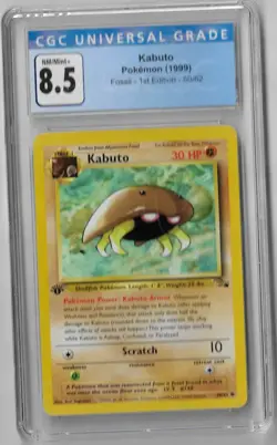 Kabuto Fossil Unlimited Common Card 50/62 NM Condition 8.5 CGC Graded - Image 1