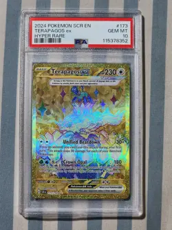 2024 Pokemon Terapagos ex Hyper Rare PSA 10 Gem Mint Card - Image 1