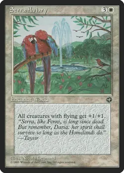MTG Serra Aviary NM Homelands HML English Reserved List Magic card old school - Image 1