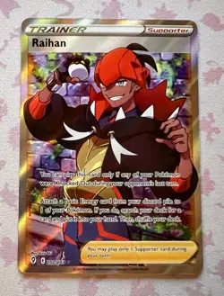Pokemon Raihan Evolving Skies Trainer Full Art Ultra Rare Holo Card 202/203 NM - Image 1