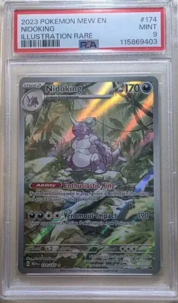 2023 POKEMON MEW EN-151 ILLUSTRATION RARE #174 NIDOKING PSA 9 - Image 1
