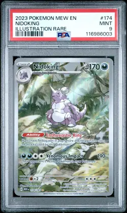 2023 POKEMON MEW EN-151 ILLUSTRATION RARE #174 NIDOKING PSA 9 - Image 1