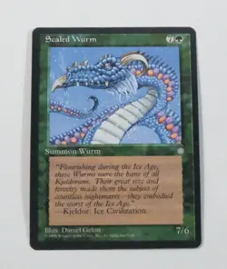 Trading Card Magic The Gathering Deckmaster Scaled Wurm Summon Wurm 1995 - Image 1