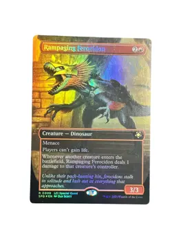 MTG Foil Rampaging Ferocidon (Borderless) SPG #0008 - Image 1