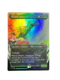 MTG Foil Ghalta, Stampede Tyrant (Borderless) LCI #0326 - Image 1