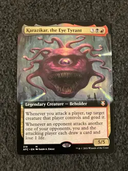 Magic The Gathering MTG - Karazikar, the Eye Tyrant (Extended Art) - AFC / AFR - Image 1