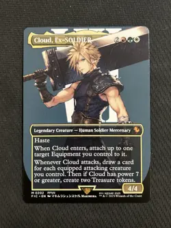 MTG - FIC - Cloud, Ex-SOLDIER - Showcase Borderless Non-Foil - M 0202 NM - Image 1