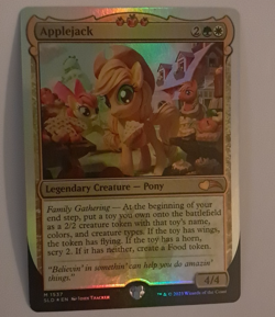 Applejack Borderless FOIL LP Secret Lair My Little Pony MTG Magic the Gathering - Image 1