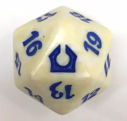 Magic the Gathering MTG d20 Spindown Dice Return to Ravnica White Speckled - Image 1