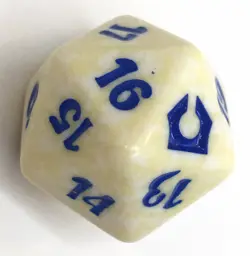 Magic the Gathering MTG d20 Spindown Dice Return to Ravnica White Speckled - Image 2