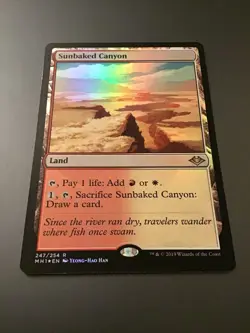 MTG Modern Horizons #247 Sunbaked Canyon Foil NM - Image 1