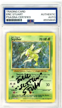 PSA Eric Stuart Signed Scyther 006/034 Trading Card Game Classic Holo Pokemon - Image 1