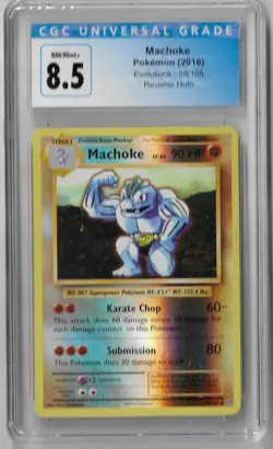 Machoke CGC 8.5 NM/Mint+ Reverse Holo 58/108 Pokemon Evolutions - Image 1