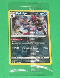 Pokemon Promo Hydreigon “Thank You” Reverse Foil Promo 110/189 New Sealed! - Image 1
