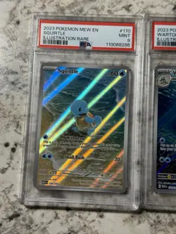 Squirtle Wartortle Blastoise EX 198/165 PSA 9 MINT LOT (Pokemon S&V 151 2023) - Image 2