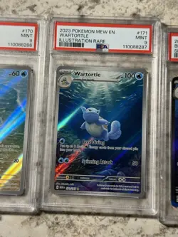 Squirtle Wartortle Blastoise EX 198/165 PSA 9 MINT LOT (Pokemon S&V 151 2023) - Image 3