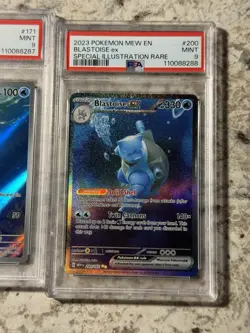Squirtle Wartortle Blastoise EX 198/165 PSA 9 MINT LOT (Pokemon S&V 151 2023) - Image 4