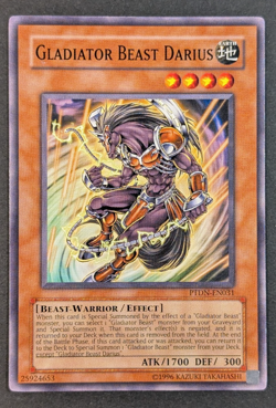 Yugioh TCG - 1x Gladiator Beast Darius - PTDN-EN031 - NM - Unlimited - Common - Image 1