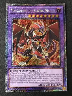 Yugioh #RA02-EN022 Masquerade the Blazing Dragon Platinum Secret Rare 1st Ed NM - Image 1