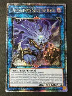 Yugioh #RA02-EN041 Unchained Soul of Rage Quarter Century Secret Rare 1st Ed NM - Image 1