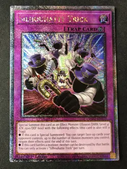 Yugioh #INFO-EN079 Silhouhatte Trick Quarter Century Secret Rare 1st Edition LP - Image 1