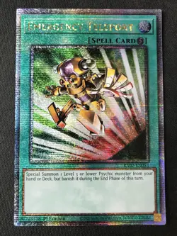 Yugioh #RA02-EN053 Emergency Teleport Quarter Century Secret Rare 1st Edition NM - Image 1
