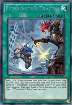 Yugioh! LP Fiendsmith's Tract - INFO-EN061 - Secret Rare - 1st Edition Lightly P - Image 1