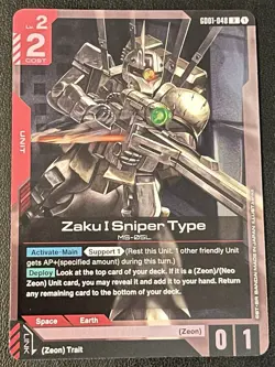 Zaku I Sniper Type (GD01-048) (NM) - Gundam Card Game - Newtype Rising (ENG) - Image 1