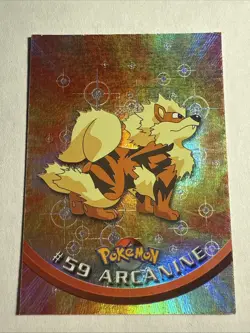 1999 Topps Pokemon Arcanine #59 Holo Foil 1st Print Blue Logo Card TV Animation - Image 1