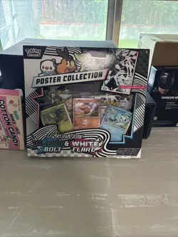 Pokemon White Flare Black Bolt Poster Collection - Promos Poster + 41 Card Bulk! - Image 1