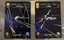 1x SWU Galactic Championship Dual Face TIE Fighter & X-Wing Promo Token (1 Card) - Image 1