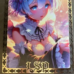 Goddess Story Gold METAL Card - Maiden Party - Serial Number #/200! Rem Anime - Image 3