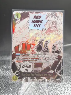 One Piece Card OP11-114 Gum-Gum Fire-Fist Pistol Red Hawk Fist of Divine Speed - Image 1