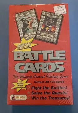 1993 Merlin Battle Cards Fantasy Combat Card game sealed box 36 packs - Image 1