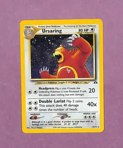 Pokemon Card Ursaring 15/75 Neo Discovery HOLO RARE - LP - Image 1