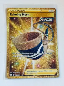 Pokemon Echoing Horn 225/198 SWSH Chilling Reign Gold Secret Rare Card - Image 1