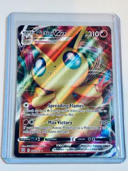 Pokemon Victini Vmax 022/163 Ultra Rare SWSH05 Battle Styles Full Art Holo Card - Image 1