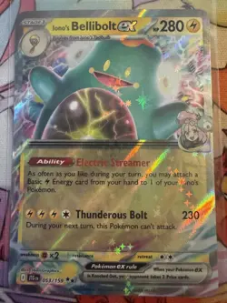 Iono’s Bellibolt EX Double Rare Card 053/159 Pokemon TCG Journey Together - Image 1