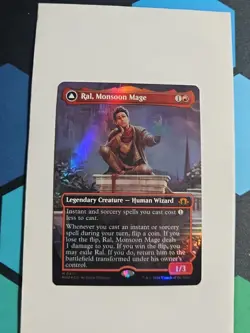 MTG - Ral, Monsoon Mage / Leyline Prodigy - BORDERLESS TEXTURED FOIL - MH3 - NM - Image 1