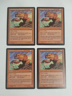 MTG Playset 4x Thunderscape Familiar (Planeshift/Red/C) - BGM - Image 1