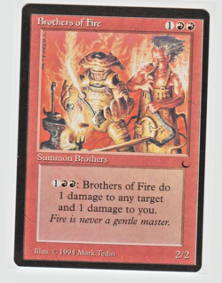 Magic the Gathering ~ MTG ~ 1x Brothers of Fire ~ M/NM ~ THE DARK - Image 1