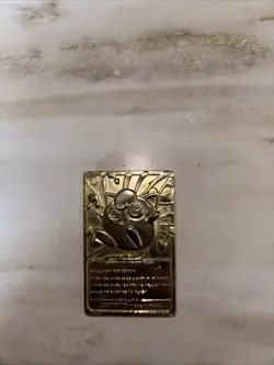 Pokemon Jigglypuff Trading Card Bar 23K Gold Plated 1999 Burger King Nintendo. - Image 2
